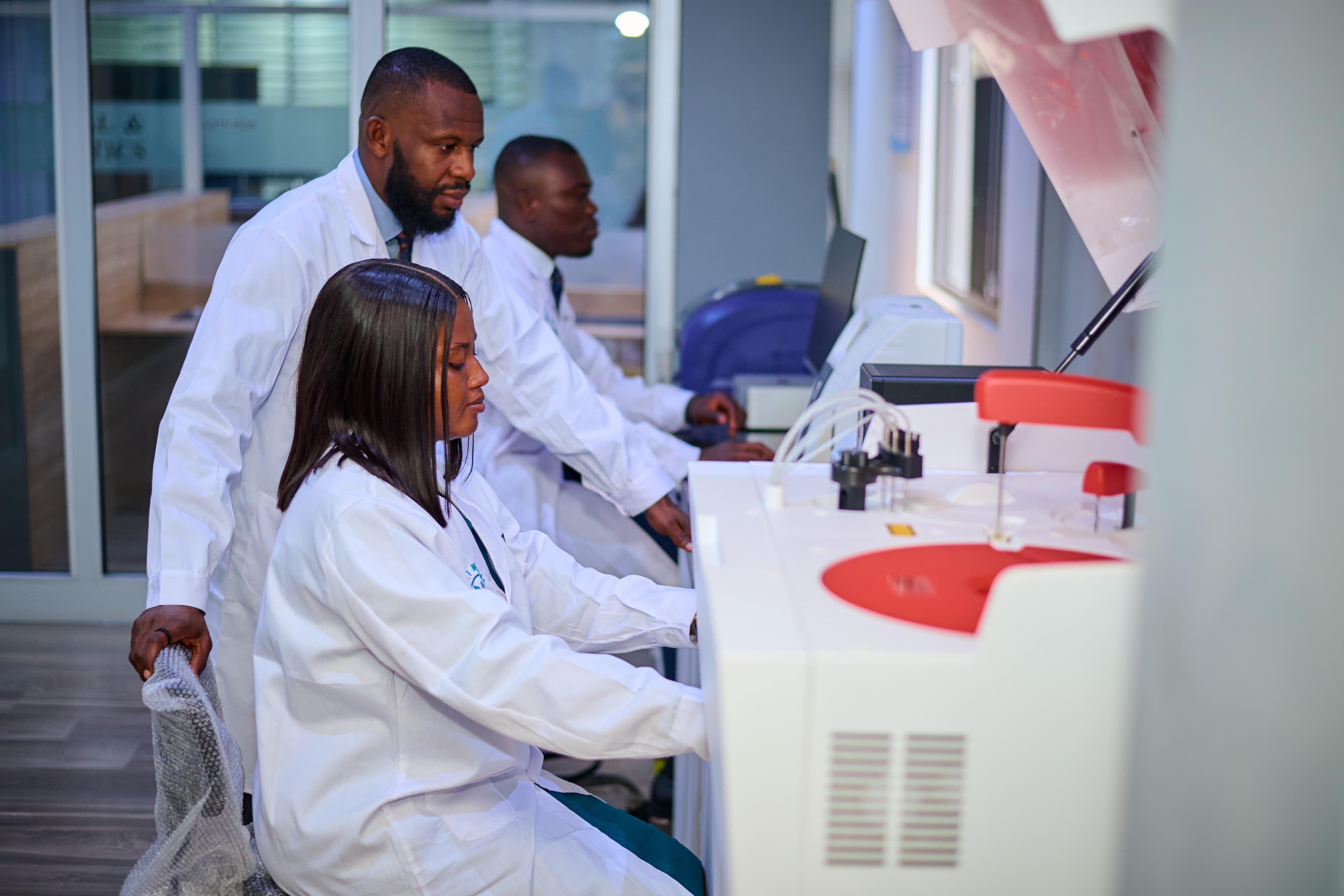 Laboratory with microscopes and equipment